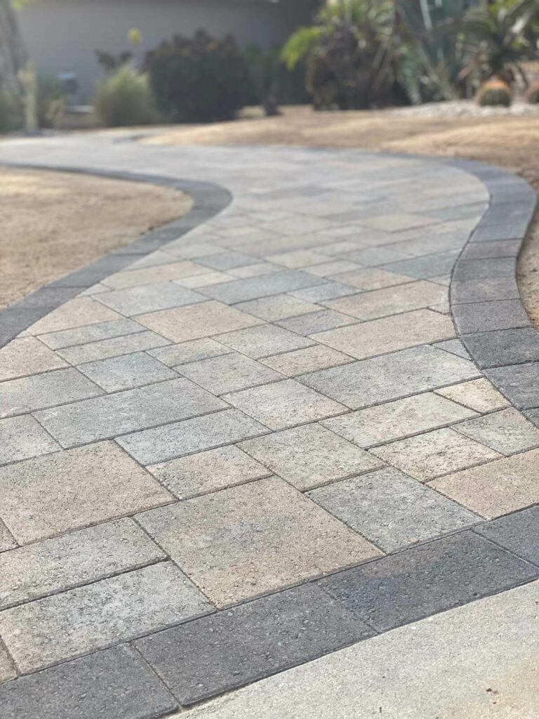 poway paver walkway and landscape remodel