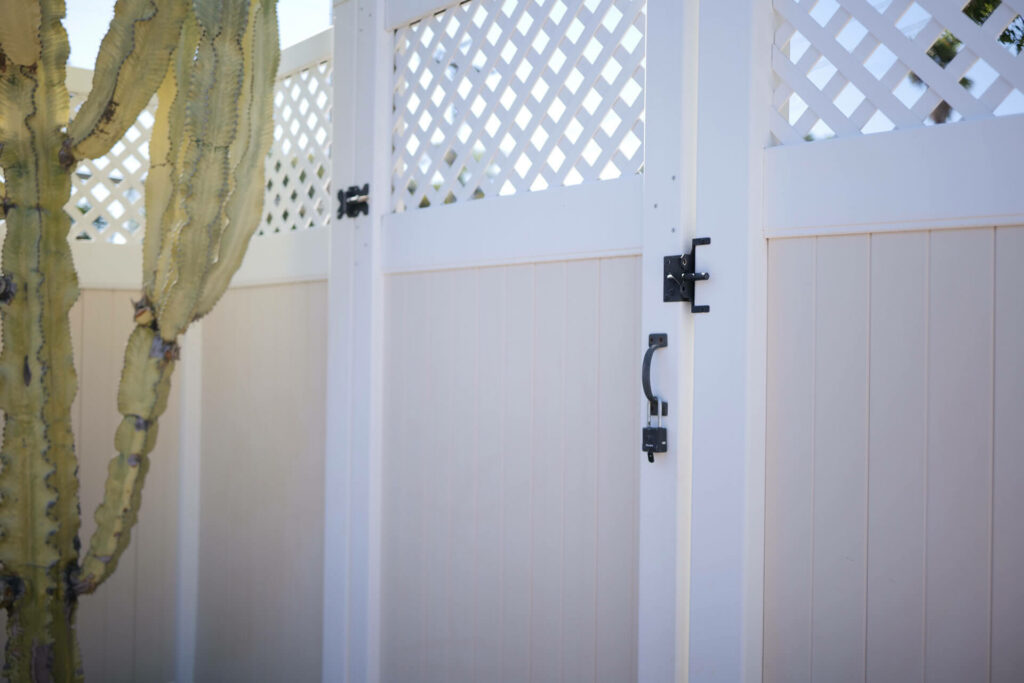 san diego privacy fencing with latched and locking gate