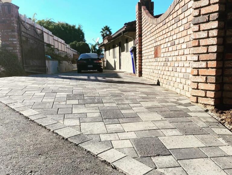 san diego driveway paving with permeable pavers after photo