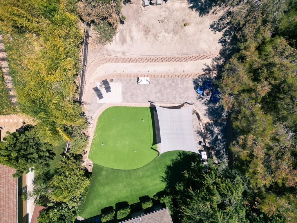 poway backyard remodel overhead view 92064