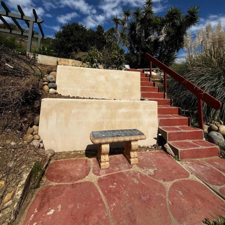 san diego sloped backyard saved with retaining walls